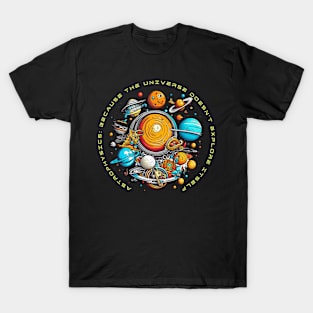 Sci Fi Astro Plants Design T-Shirt